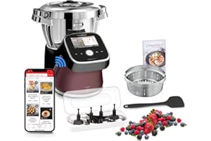 Moulinex, I-Companion Touch Pro, Robot cuiseur, 18 fonctions, Connecté, Pesage intégré, Capacité XL 10 personnes, Noir, Fabriqué en France, HF93E610