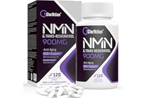 GLORFKTION Trans-Resveratrol & NAD+ 900mg, Enhanced with Black Pepper for Max Absorption, 120 Fast-Acting Lozenges for 4 Month Supply (120 Count (Pack of 1))