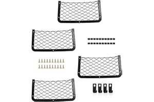 Apriciter 4 Pcs Storage Nets for Campervans, Elastic Van Storage Net Mesh Bag Holder with Plastic Frame for Car Van Motorhome Boat Storage Solutions Accessories 36 x 18cm