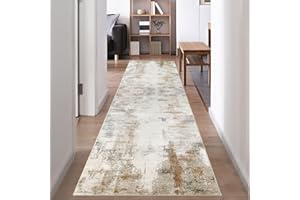 Famibay Runner Rugs for Hallway 60x300cm Hallway Hall Runner Rug Non Slip Extra Long Brown and Beige Washable Carpet Runners for Entryway Kitchen Bedroom Laundry Room