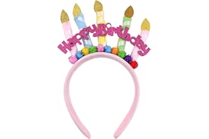 FALAFOTY Feltro Colorati Cappellini, Torta Rosa Cappellini Festa Compleanno, Carino di Fascia per Corona, Feste Compleanno Decorazione per Bambini Adulti Ragazzi e ragazze Compleanni, Natale