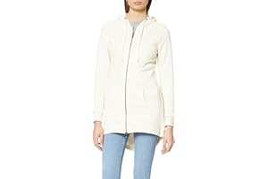 URBAN CLASSICS Felpa Lunga con Cappuccio da Donna, Cardigan Lungo con Zip a Coulisse, Felpa da Donna a Maniche Lunghe con Tasche, Maglione con Cappuccio, Diversi Colori, Taglie: XS-5XL