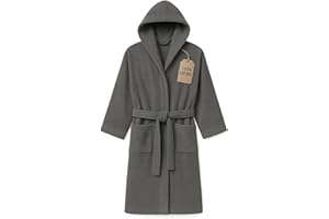 Leonardo Home - accappatoio uomo donna 100% cotone - accappatoio con Cappuccio in morbida spugna 100% cotone.