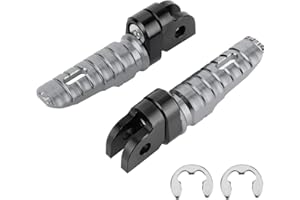 ZHUOLONG Coppia di poggiapiedi anteriori per moto Anteriore sinistro destro adatto per Yamaha MT ‑ 03 MT ‑ 25 MT ‑ 07 MT ‑ 09 R3 XJ6(Titanio)
