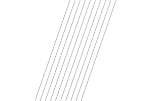 VictorsHome 1mm x 300mm 304 Stainless Steel Round Rod, Metal Solid Shaft Lathe Bar Stock for Model Car DIY Crafts 10pcs