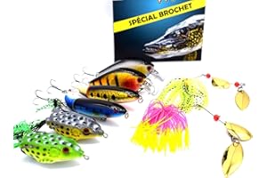 trifyd ® - Leurres Brochet, Le Pack de 8 leurres de pêche pour carnassier.
