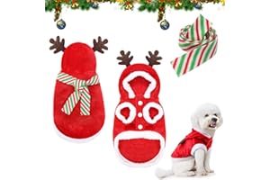 NHYDZSZ Costume di Natale per Animali Domestici,Vestiti Natale Gatto Cane Pet Costume Natalizio,Comodo e Divertente Costume Natalizio da Animale Domestico per Feste di Natale e Capodanno (L)
