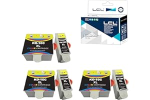 LCL Kompatybilny wkład atramentowy 10 10B 10C XL (4 sztuki 2 czarne 2 kolory) zamiennik dla Kodak EasyShare 5100 EasyShare 5300 EasyShare 5500 ESP 3 ESP 3250 ESP 5 ESP 5210 ESP 5250 ESP 7