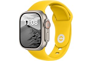 DONEGANI SB Correa Deportiva Compatible para Apple Watch series Ultra 9 8 7 6 5 4 3 2 1 SE 49mm 45mm 44mm 42mm 41mm 40mm 38mm Pulsera Strap color Amarillo Limón
