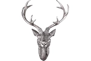 Mojawo Top Dekoration! Wanddekoration als Hirschgeweih Hirschkopf Geweih 10-Ender Größen, Farben:Silber, Geweihe:30cm