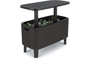 KETER Tavolo da cocktail esterno Bevy Bar – 60 litri