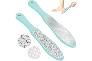 ROSERROSE Raspa per Piedi Acciaio Professionale - Lima per Piedi Professionale - Spatola Piedi Talloni Professionale- Gratta Piedi Tallone - Lima Talloni - per Eliminare Duroni Calli Pelle Morta Cornea