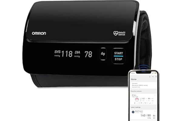 Omron Smart Elite+ HEM 7600T Tubeless 360° Accurate Arm Digital Blood Pressure Monitor With Intellisense Technology & Intelli