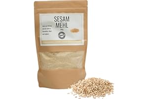 Odenwälder Lebensmittel Premium Sesammehl, fein gemahlene Sesamsamen - Teilentölt mit viel Protein, Ideal zum Backen & für Smoothies - Made in Germany – 300g