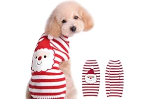 NACOCO Santa Claus Sweater Pet Sweater Xmas Dog Holiday Sweaters Christmas Sweaters Cold Weather Coat for Small to Medium Sized Dogs and Cats (Santa Claus, XX-Large)