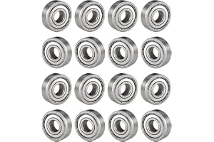 CESFONJER 16 st mini metallkullager | 608ZZ kullager | metallstål dubbelskärmad spårkullager 8 x 22 x 7 mm för elmotor, 3D-sk