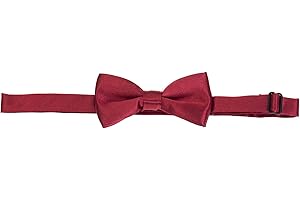 THE TIE COMPANY The Tie Co™ Children's Pre-tied & Adjustable Satin Solid Colour Classic Plain Bow Tie Kids
