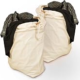 Naturstube&reg; Dirty Clothes Bag, Pack of 2, 50 x 70 cm, 45 Litres, 100% Cotton [Oeko-Tex Certified], Laundry Bag, Large Fabric
