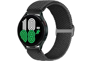 Runostrich Bransoletka pleciona, elastyczna Solo Loop 20 mm, kompatybilna z Samsung Galaxy Watch 3 41 mm / Active2 44 mm, 40 mm / Galaxy Watch 42 mm / Gear Sport nylon, dla kobiet i mężczyzn