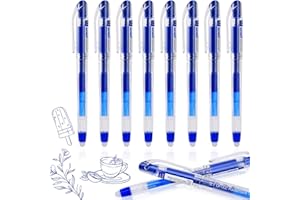 LVZONGXIN 8 x Radierbarer Kugelschreiber, [Blau], 0.7mm Tintenroller Löschbarer Gelschreiber Radierstift für Schulsachen Bürobedarf Studenten
