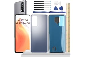 YHX-OU 6.67'' Copribatteria per Xiaomi Mi 10T 5G Mi 10T PRO 5G Copri Batteria Sostituzione Posteriore Ricambio Back Cover Posteriori per 10T 5G Mi 10T PRO 5G+ Strumento di Installazione (Grigio)