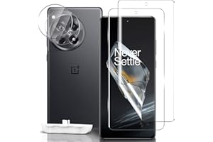 LanQii Folia ochronna kompatybilna z OnePlus 12 5G, [2+2 sztuki] Miękki ochraniacz ekranu TPU szkło hartowane ochrona obiektywu aparatu Anti-scratch dla OnePlus 12 5G