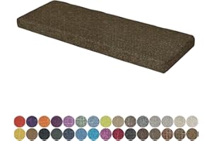 PHUSTJKL Bankauflage 30 Farben Bankkissen Stuhlkissen mit Abnehmbarem Bezug Waschbare Dicke Auflage Sitzpolster Drinnen Küche Esszimmer Terrasse Schaukel Bankpolster (Dunkelbraun, 75 X 40 X 5CM)
