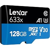 Lexar 128GB 633x MicroSDXC UHS-I U3 100/45 MB/sn Y&uuml;ksek Performanslı MicroSD Hafıza Kartı