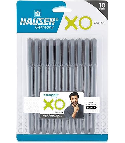Set 10 Penne A Sfera Retrattili Hauser Billi | Multicolore Con Impugnatura Ergonomica E Inchiostro Fluido