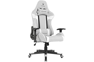 Oversteel - ULTIMET Silla Gaming Profesional Tela Transpirable, Reposabrazos 2D, Ajustable en Altura, Respaldo Reclinable 180º, Pistón Gas Clase 3, Hasta 120Kg, Color Gris/Blanco