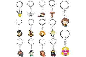 Beamely 14 Pcs Wizard Harry Keyring for Kids,Potter Keychain Pendant Theme Party Bag Filler, Ideas Presents Party Favors for Boys Girls Halloween, Birthday Party Supply-New