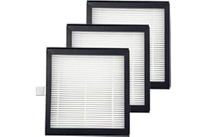 Carkio DH02 True HEPA Filter Replacement Compatible with TTenergy Sorbi DH02 2 in 1 Dehumidifier(1000ML)/Air Purifier, Afloia AQ8 Q8/Honati/Hysure Q7 Air Purifier- 3 Pack