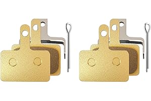 OUXI Pastillas de Freno de Bicicleta 2Pair Pastillas de Freno de Disco de Alto Rendimiento para MTB,Pastillas de Freno de Bicicleta con Base de Cobre Húmedo y Seco Amplia Compatibilidad-(Metal)