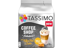COFFEE SHOP SELECTION New Toffee Nut Latte by Tassimo 8 x T-Discs