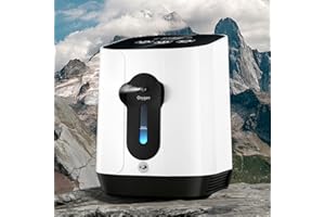 Creliver Sauerstoffkonzentrator Tragbar, 90% Hohe Reinheit, 1-4L/min Einstellbare Konzentration und Kontinuierlich, Touch-Bedienung - für Draußen, Autofahren, Reisen