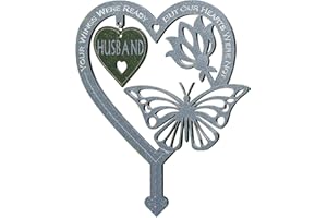 luminiu 1pcs Garden Memorial Plaque Weatherproof Butterfly Ornament Your Wing Were Ready, But Our Heart Were Not For Mom, Dad, Best Friend, Husband, Memorial Gift