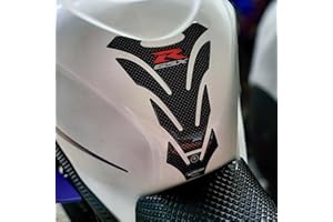 ‎LABELBIKE labelbike - 3D Aufkleber Motorrad Tankpad Schutz und Dekoration aus Harz kompatibel mit Suzuki GSX-R Carbon-ähnliche Farbe