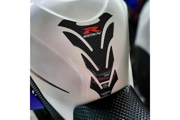 labelbike - Autocollant 3D Moto Réservoir Protection et Décoration en Résine compatible avec Suzuki GSX-R Couleur Carbone