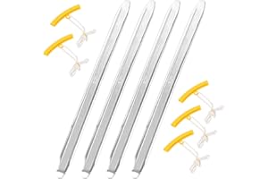 GBACHOOSE 4 Stück Reifenheber 30 cm mit 5 Felgenschutz, Montiereisen, Reifenmontiergerät, Montierhebel, Reifenmontierhebel für Motorrad, Fahrrad, Elektroroller