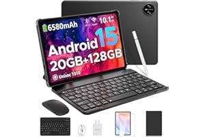 DOOGEE Tab A9 Pro VIP Tablet 10 Pulgadas, Andriod 15 Tablet con Teclado y Lapiz, 16GB RAM+128GB ROM(2TB TF MAX), HD IPS Pantalla, 6580mAh, WiFi5 2.4/5GHz/8MP+5MP/Facial ID/GMS/BT5.0/3.5mm Jack
