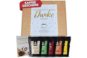 ‎BARISTA ROYAL Kaffee Danke Geschenkset (5 x 100g) - Geschenkidee Danke - Kaffeebohnen Geschenk Probierset - Ich wollte nur mal Danke sagen - gemahlen