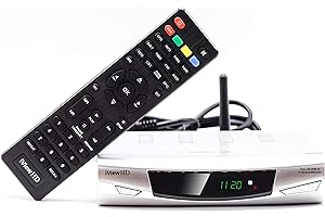 GENERIC FULL HD Built in WiFi Freeview Set Top Box Receiver Digi Box Digital TV Terrestrial Tuner USB HD Recorder HDMI or SCART Connections (iView HD Silver) Wi-Fi inside
