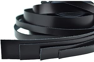 esnado weiches Lederband flach | 1 Meter | Breite: wählbar | ECHTES Leder - pflanzlich gegerbt | zum Basteln | Herstellung von Armbändern, Schmuck