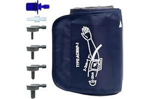 MAIXIANGGUOJI Small Size Blood Pressure Cuff 8.6-12.5 Inches with 6 Connectors, Adjustable Blood Pressure Machines Cuff Compatible with Other BP Monitors, Replacement Cuffs for Kids and Women Arms (Navy Blue)