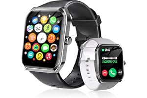 PASONOMI Smartwatch Herren mit Telefonfunktion 1,91” Touchscreen IP68 Wasserdicht Sportuhr Outdoor Fitness Tracker mit Pulsmesser, Schlafmonitor, SpO2, 100+Sportmodi Smart Watch (Schwarz)