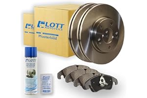 LOTT-AUTOTEILE Bremsscheiben Ø257mm belüftet + Bremsbeläge Bremsbelagsatz Set vorne Vorderachse + 500ml Bremsenreiniger