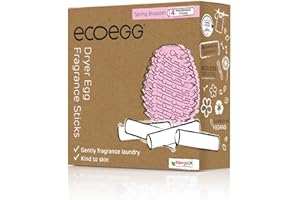 Ecoegg Bâtonnets parfumés pour sèche-Linge | Recharges | Réduit Le Temps de séchage | Remplacement des Boules de sèche-Linge | Rafraîchit et adoucit Les vêtements | Hypoallergénique | Fleur de
