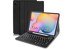 ‎ZABATOCO Zabatoco Samsung S6 Lite Table Hülle mit Tastatur (Deutsches QWERTZ) Abnehmbarer magnetischer BluetoothTastatur für Samsung Tab S6 Lite 10,4 Zoll (SM-P610/P615/P613/P619,2022/2024),Schwarz