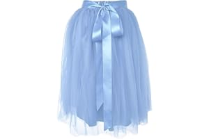 Dancina Damen Tutu A-Linie Knie Länge Tüllrock Normale und Große Größen