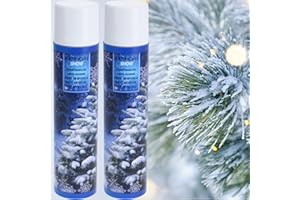 KAMELIO 2x 300ml Schneespray Weihnachtsbaum - Schnee Spray Baum Kunstschnee Dekoschnee Spraydose Snow Foam Weihnachtsdeko Sprühschnee Deko Fake Snow Spray Fenster Weihnachten Kunstschnee Spray Tannenbaum